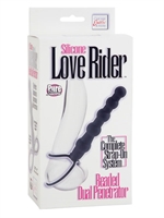 2. Boutique érotique, Harnais double pénétration Silicone Love Rider Beaded