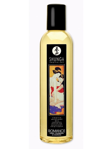 Shunga Huile Romance - Vin Pétillant à la Fraise