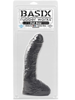 2. Boutique érotique, Dildo noir 10'' Fat Boy de Basix Rubber Works