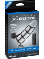 2. Boutique érotique, Deluxe Silicone Power Cage - Noir