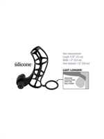 3. Boutique érotique, Deluxe Silicone Power Cage - Noir