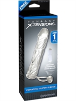2. Boutique érotique, Extension vibrante Super Sleeve - Clair