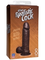 2. Boutique érotique, Réaliste Dildo Noir de 8" par Doc Johnson