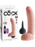 6. Boutique érotique, King Cock 9" Pénis Éjaculateur avec Testicules