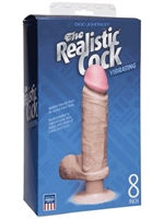 2. Boutique érotique, Dildo Vibrating Realistic CocK - 8 pouces Beige | BOITE ABÎMÉE/VENTE FINAL