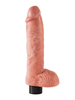 2. Boutique érotique, King Cock 10" Vibrant Avec Testicules