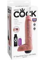 5. Boutique érotique, King Cock 11 Squirting Cock Avec Testicules