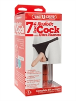 4. Boutique érotique, Dildo avec harnais 7" de Vac-u-lock