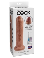 2. Boutique érotique, Dildo non circoncis brun pâle 7" de King Cock