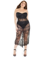 3. Boutique érotique, Ensemble robe longue et culotte en dentelle fine par Coquette