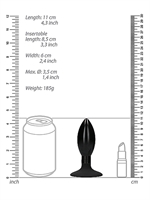 6. Boutique érotique, Manchon anal large en aluminium et silicone avec bases interchangeables par Ouch!