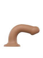 2. Boutique érotique, Dildo Semi-Réaliste Pliable Taille Large Caramel par Strap-on-Me