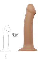 4. Boutique érotique, Dildo Semi-Réaliste Pliable Taille Large Caramel par Strap-on-Me