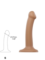 4. Boutique érotique, Dildo Semi-Réaliste Pliable Taille Small Caramel par Strap-on-Me