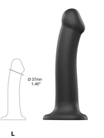 4. Boutique érotique, Dildo Semi-Réaliste Pliable Taille Large Noir par Strap-on-Me