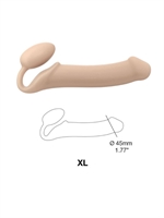 3. Boutique érotique, Strap-On pliable sans harnais XL Beige par Strap-on-Me