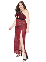 2. Boutique érotique, Robe Longue Rouge et Noire par Coquette