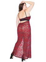 3. Boutique érotique, Robe Longue Rouge et Noire par Coquette