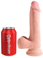 5. Boutique érotique, King Cock Plus - Dildo à triple densité avec testicules (7.5 po)