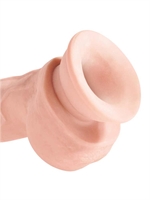 4. Boutique érotique, King Cock Plus - Dildo à triple densité avec testicules (8 po)