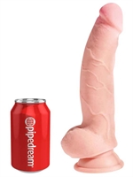 5. Boutique érotique, King Cock Plus - Dildo à triple densité avec testicules (8 po)