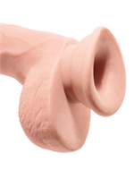 4. Boutique érotique, King Cock Plus - Dildo à triple densité avec testicules (9 po)