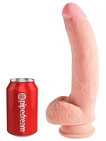 5. Boutique érotique, King Cock Plus - Dildo à triple densité avec testicules (10 po)