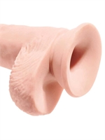 4. Boutique érotique, King Cock Plus - Gros dildo à triple densité avec testicules (10 po)