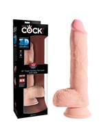 6. Boutique érotique, King Cock Plus - Gros dildo à triple densité avec testicules (10 po)