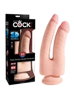 6. Boutique érotique, King Cock Plus - Dildo à triple densité et double pénétration (9.5 po)