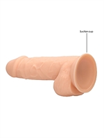 2. Boutique érotique, Dildo en silicone avec testicules Beige de 8.5 pouces par Shots