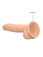 3. Boutique érotique, Dildo en silicone avec testicules de 22.8 cm Beige par Shots