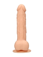 2. Boutique érotique, Dildo en silicone avec testicules de 24 cm Beige par Shots