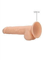 3. Boutique érotique, Dildo en silicone avec testicules de 24 cm Beige par Shots