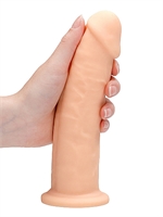 5. Boutique érotique, Dildo en silicone sans testicules de 22.8 cm Beige par Shots