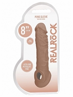 6. Boutique érotique, Manchon à pénis 8" Taupe par RealRock