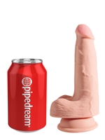 5. Boutique érotique, King Cock Plus - Dildo à triple densité avec testicules (5 po)