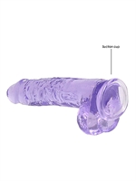 2. Boutique érotique, Dildo Realrock Crystal Clear Mauve 9 pouces par Realrock