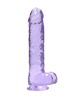 4. Boutique érotique, Dildo Realrock Crystal Clear Mauve 9 pouces par Realrock