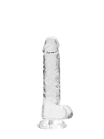 4. Boutique érotique, Dildo Realrock Crystal Clear Transparent 7 pouces par Realrock