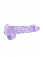 3. Boutique érotique, Dildo Realrock Crystal Clear Mauve 6 pouces par Realrock