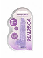 6. Boutique érotique, Dildo Realrock Crystal Clear Mauve 6 pouces par Realrock