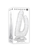 6. Boutique érotique, Dildo Double avec Ventouse Dualistic Gender X