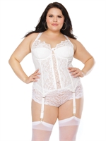 4. Boutique érotique, Bustier lacé blanc par Coquette