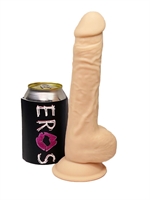 5. Boutique érotique, Dildo en silicone avec testicules de 24 cm Beige par Shots