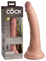 4. Boutique érotique, Vibrateur Dual Density 7" Beige Pâle par King Cock Elite