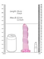 4. Boutique érotique, Dildo Crystal Clear Non-Réaliste Rose 7 Pouces par RealRock