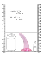 4. Boutique érotique, Dildo Crystal Clear Non-Réaliste Rose 5 Pouces par RealRock