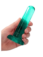 4. Boutique érotique, Dildo Crystal Clear Non Réaliste Turquoise 5 pouces par RealRock