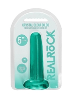 6. Boutique érotique, Dildo Crystal Clear Non Réaliste Turquoise 5 pouces par RealRock